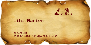 Lihi Marion névjegykártya